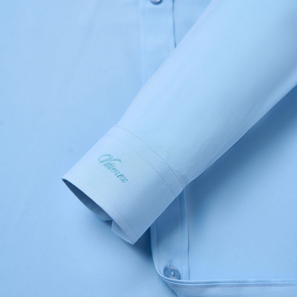 ÁO SƠ MI DÀI TAY VITIMEX DÁNG ÔM VỪA SLIMFIT TRƠN ASD 7694