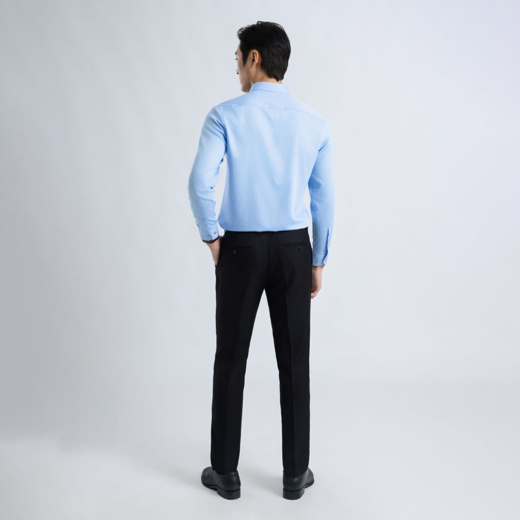 ÁO SƠ MI DÀI TAY VITIMEX DÁNG ÔM VỪA SLIMFIT HỌA TIẾT CHẤM BI ASD 7737