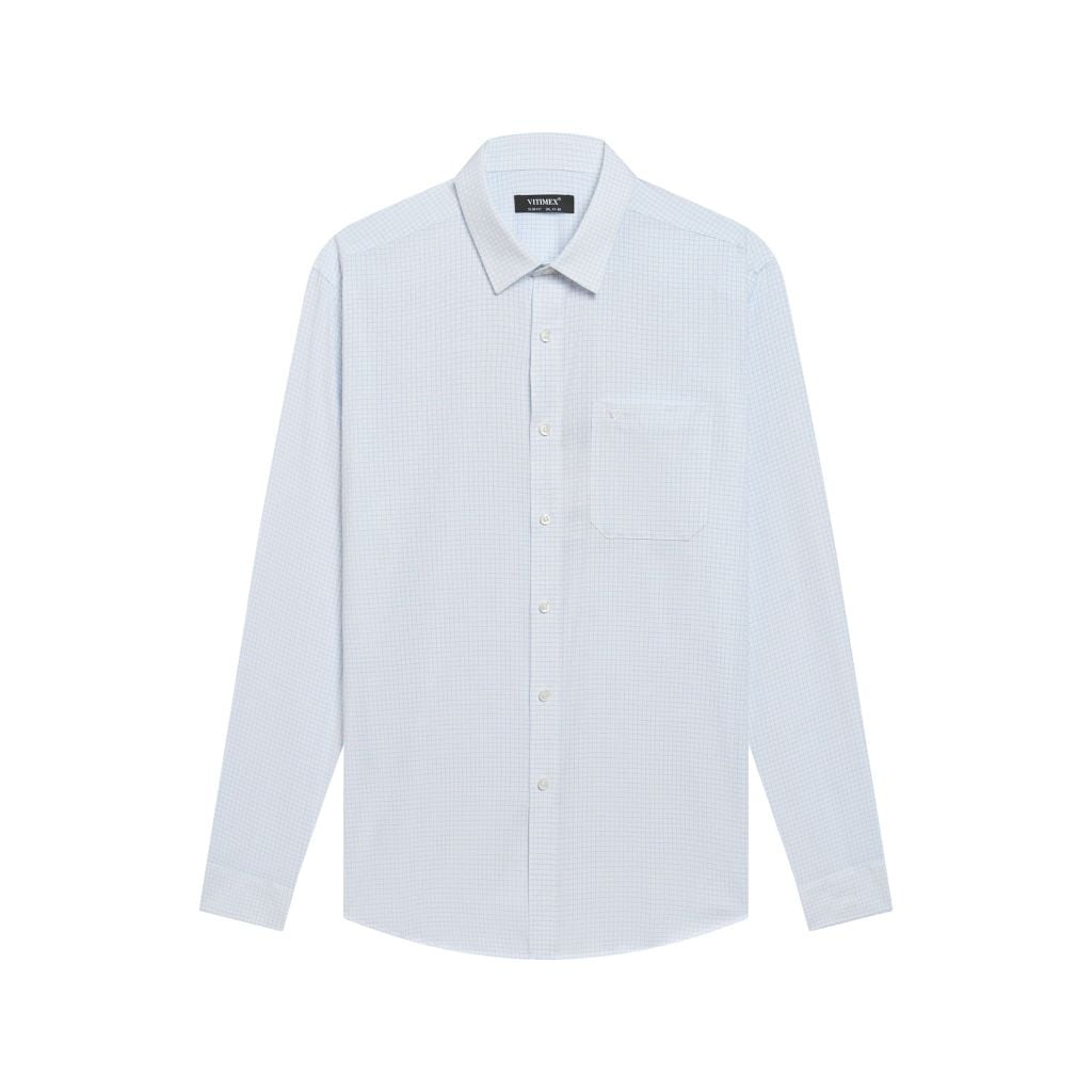 ÁO SƠ MI DÀI TAY NAM VITIMEX DÁNG ÔM VỪA SLIMFIT ASD 7765