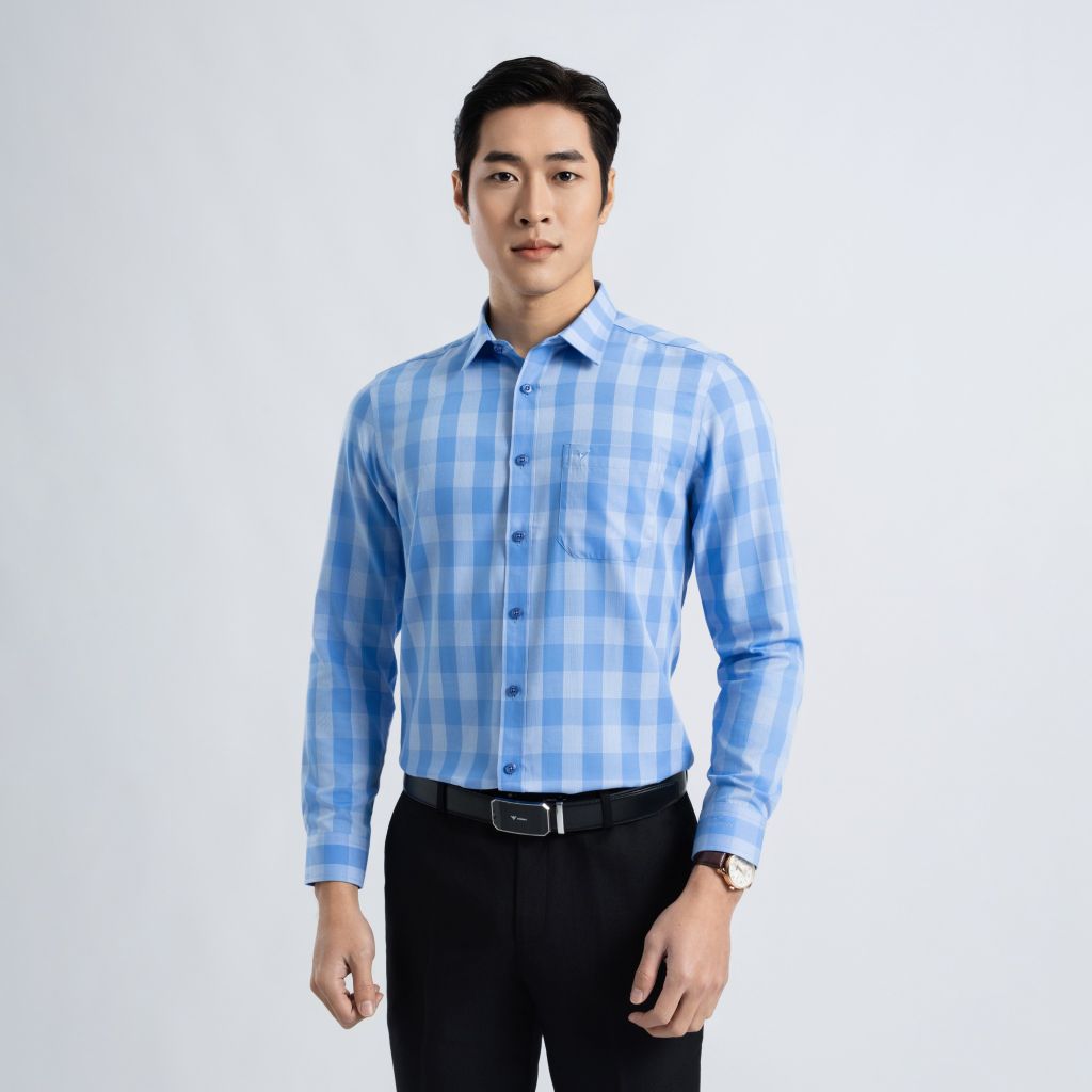 ÁO SƠ MI DÀI TAY NAM VITIMEX DÁNG ÔM VỪA SLIMFIT ASD 7769