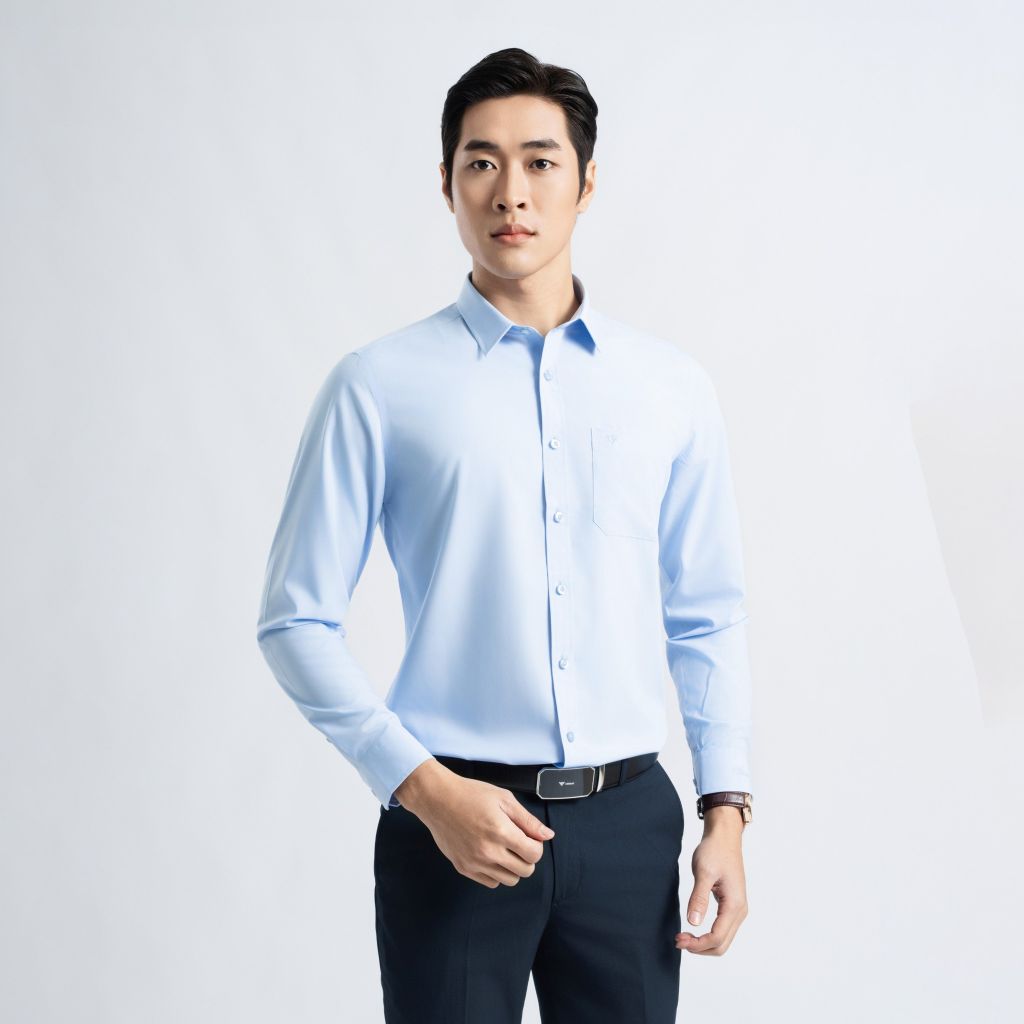 ÁO SƠ MI DÀI TAY NAM VITIMEX DÁNG ÔM VỪA SLIMFIT ASD 7785