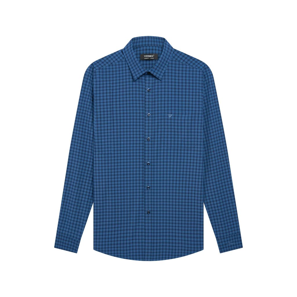ÁO SƠ MI DÀI TAY NAM VITIMEX DÁNG ÔM VỪA SLIMFIT ASD 7822