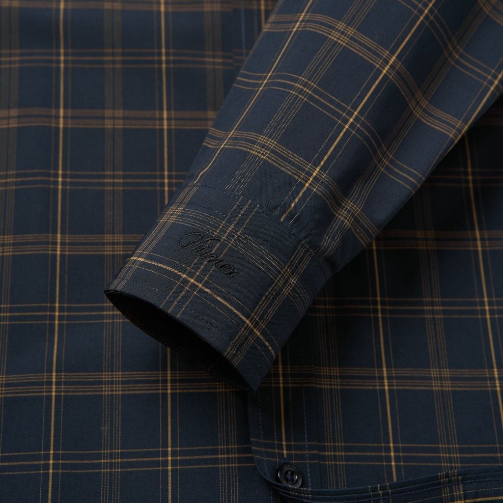 ÁO SƠ MI DÀI TAY VITIMEX DÁNG ÔM VỪA SLIMFIT KẺ CARO ASD 7830