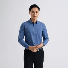 ÁO SƠ MI DÀI TAY VITIMEX DÁNG SLIMFIT KẺ CARO ASD 7862