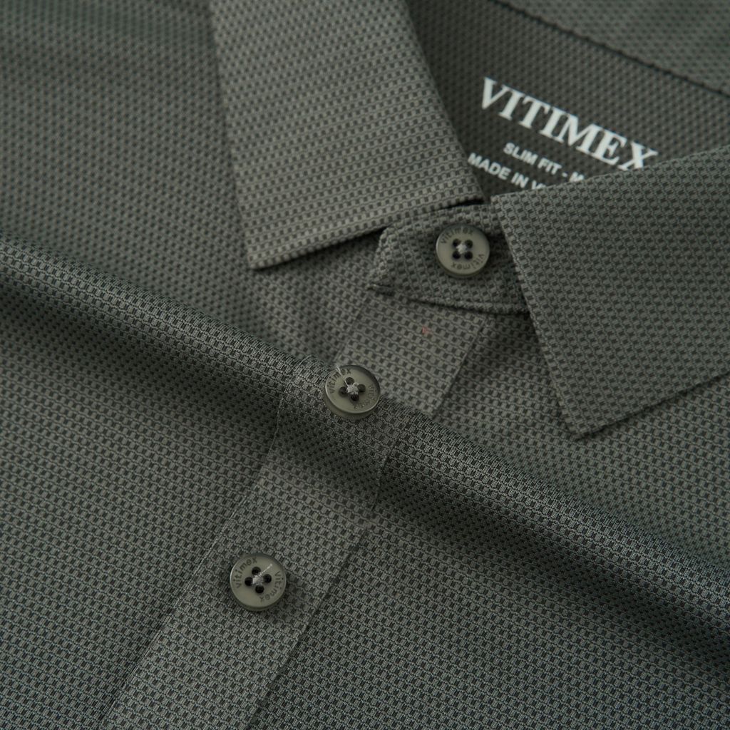 ÁO POLO KHÔNG ĐƯỜNG MAY VITIMEX DÁNG ÔM VỪA SLIMFIT TRƠN ATE 5026