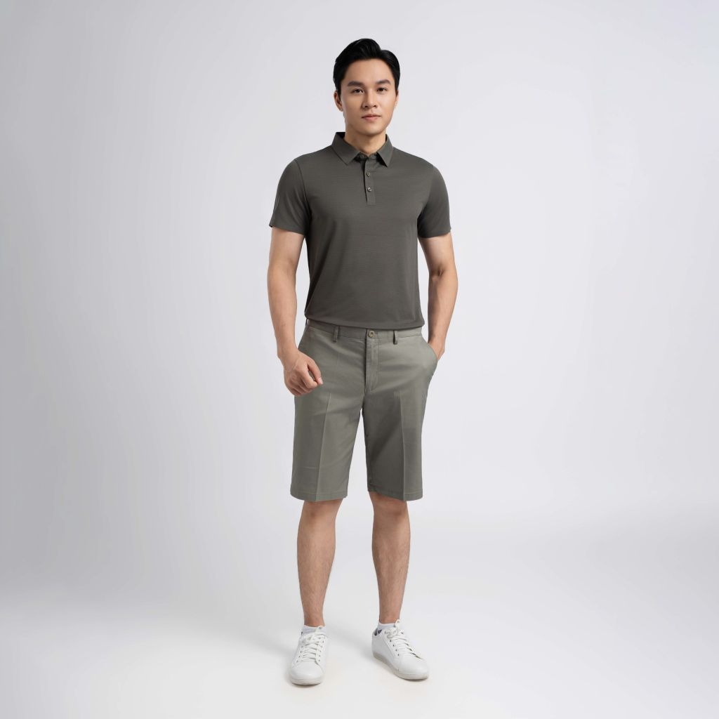 ÁO POLO KHÔNG ĐƯỜNG MAY VITIMEX DÁNG ÔM VỪA SLIMFIT TRƠN ATE 5026