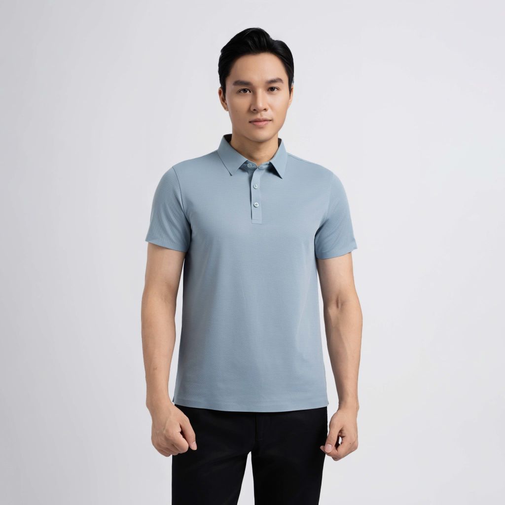 ÁO POLO KHÔNG ĐƯỜNG MAY VITIMEX DÁNG ÔM VỪA SLIMFIT TRƠN ATE 5027