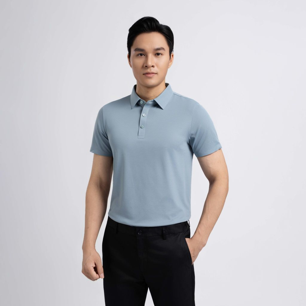 ÁO POLO KHÔNG ĐƯỜNG MAY VITIMEX DÁNG ÔM VỪA SLIMFIT TRƠN ATE 5027