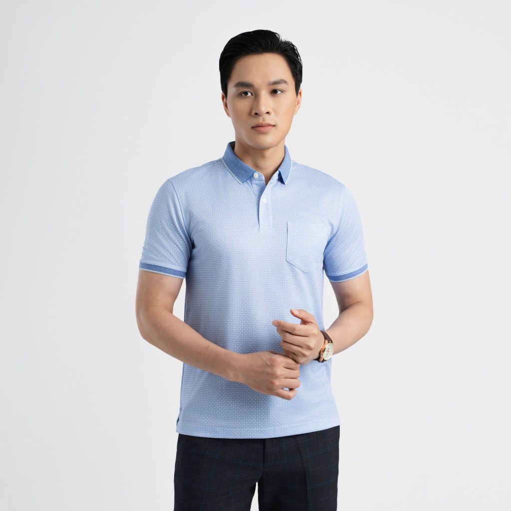 ÁO POLO VITIMEX DÁNG RỘNG VỪA REGULAR HỌA TIẾT ATR 3041