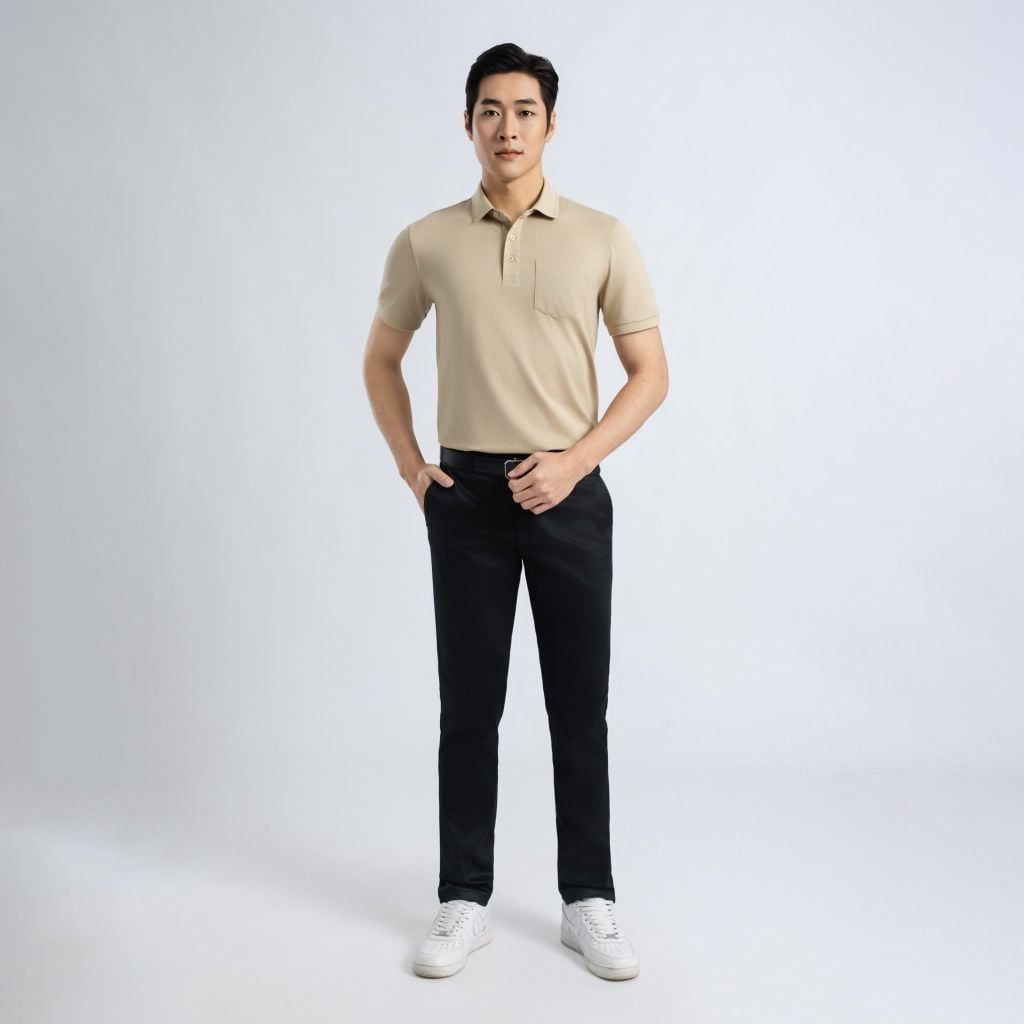 ÁO POLO VITIMEX DÁNG RỘNG VỪA REGULAR TRƠN ATR 5001