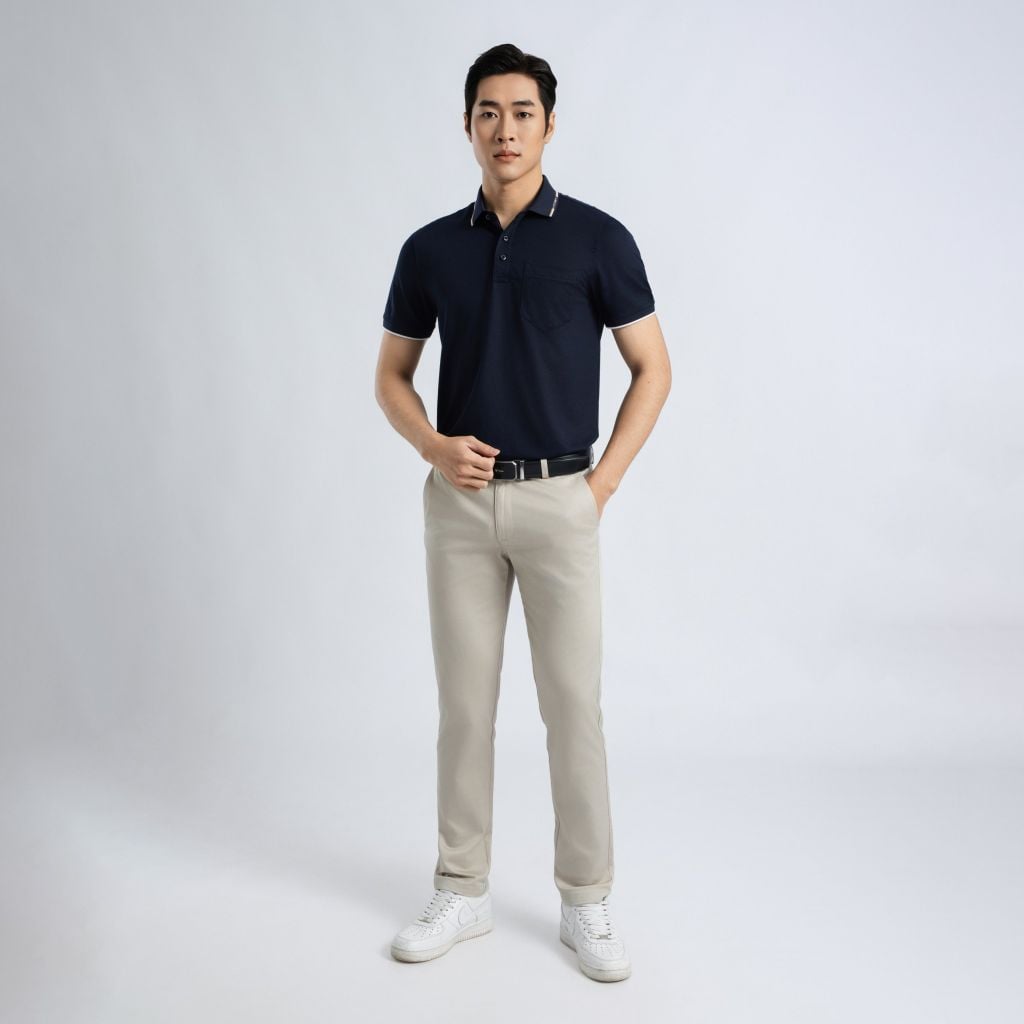 ÁO POLO VITIMEX DÁNG RỘNG VỪA REGULAR TRƠN ATR 5007