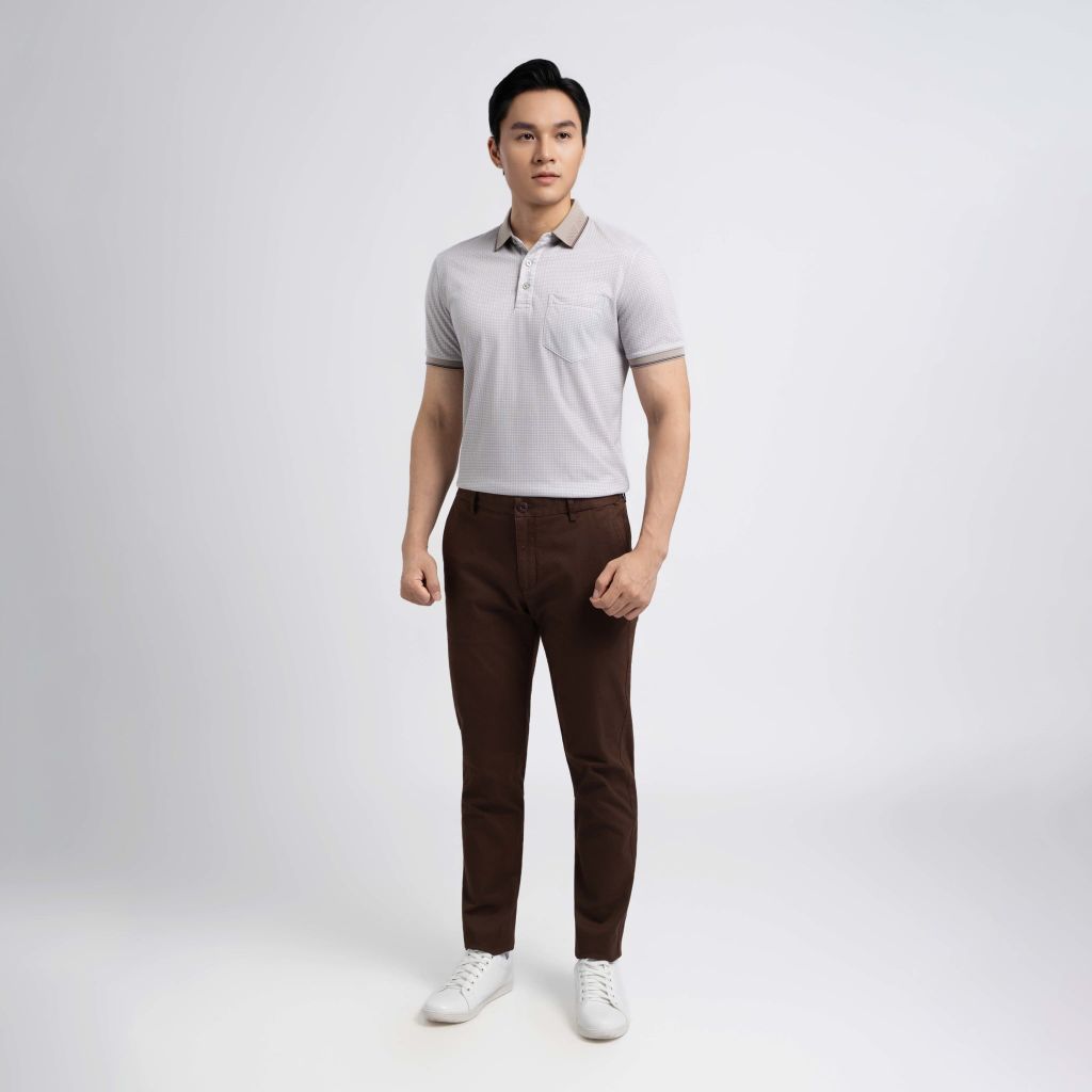 ÁO POLO VITIMEX DÁNG RỘNG VỪA REGULAR KẺ CARO ATR 5013