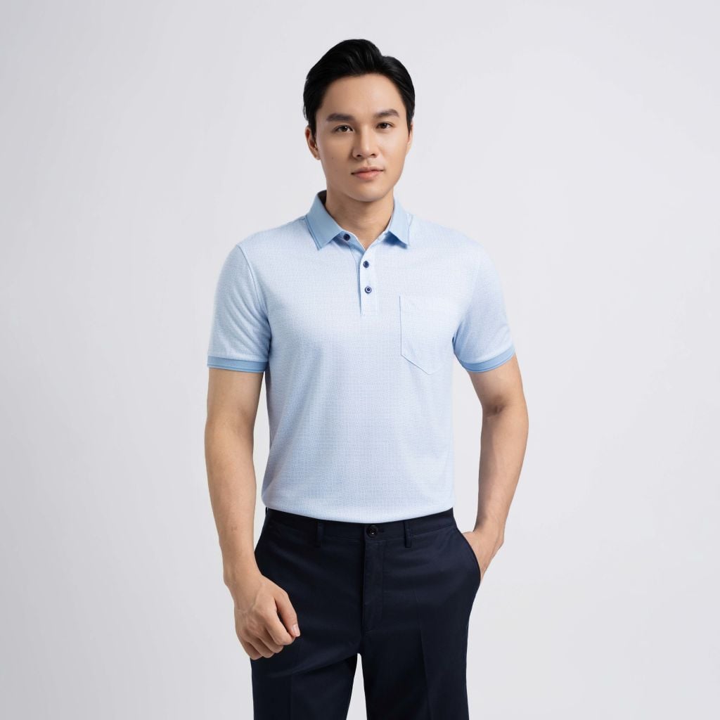 ÁO POLO VITIMEX DÁNG RỘNG VỪA REGULAR KẺ CARO ATR 5015