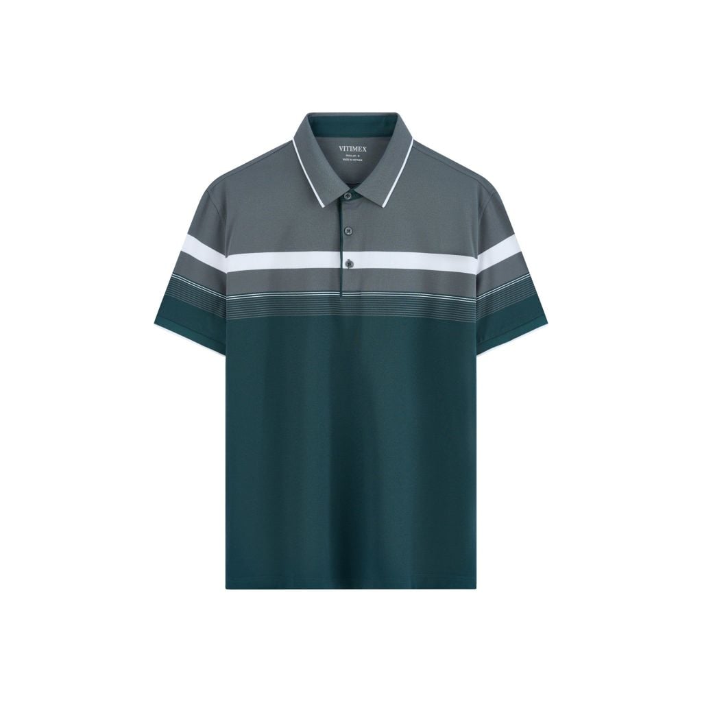 ÁO POLO VITIMEX DÁNG RỘNG VỪA REGULAR KẺ NGANG ATR 5030
