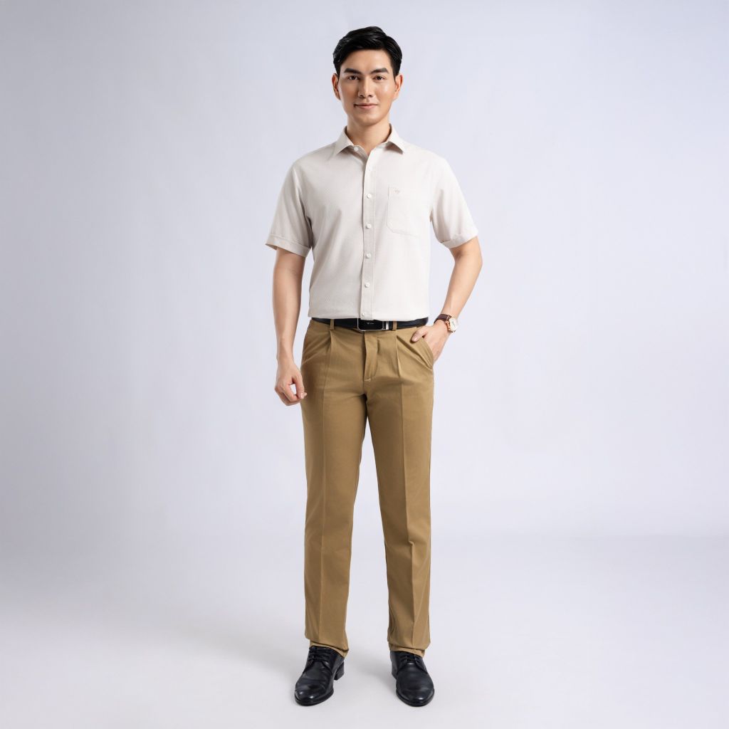 QUẦN KAKI VITIMEX DÁNG SUÔNG CÓ LY KCS 7560
