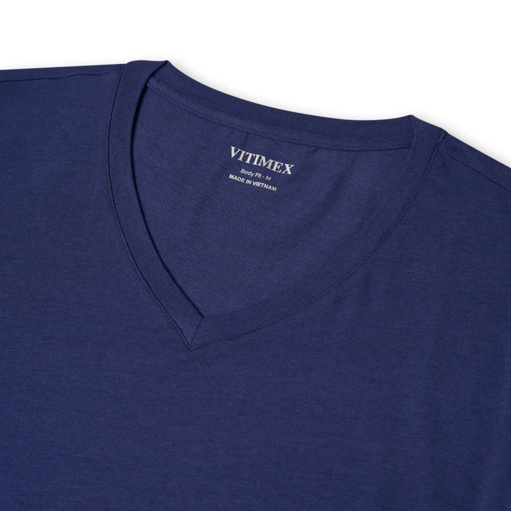 ÁO THUN KHÔNG CỔ VITIMEX DÁNG SLIMFIT TRƠN TCT 3002
