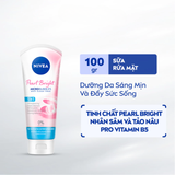  Sữa Rửa Mặt Nivea Pearl Bright/ Hokkaido Sạch Sâu, Dưỡng Sáng Da Dành Cho Nữ 100g 