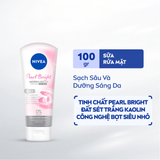  Sữa Rửa Mặt Nivea Pearl Bright/ Hokkaido Sạch Sâu, Dưỡng Sáng Da Dành Cho Nữ 100g 