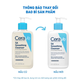  Sữa Rửa Mặt CeraVe SA Smoothing Cleanser Làm Sạch & Tẩy Tế Bào Chết Dịu Nhẹ 236ml 