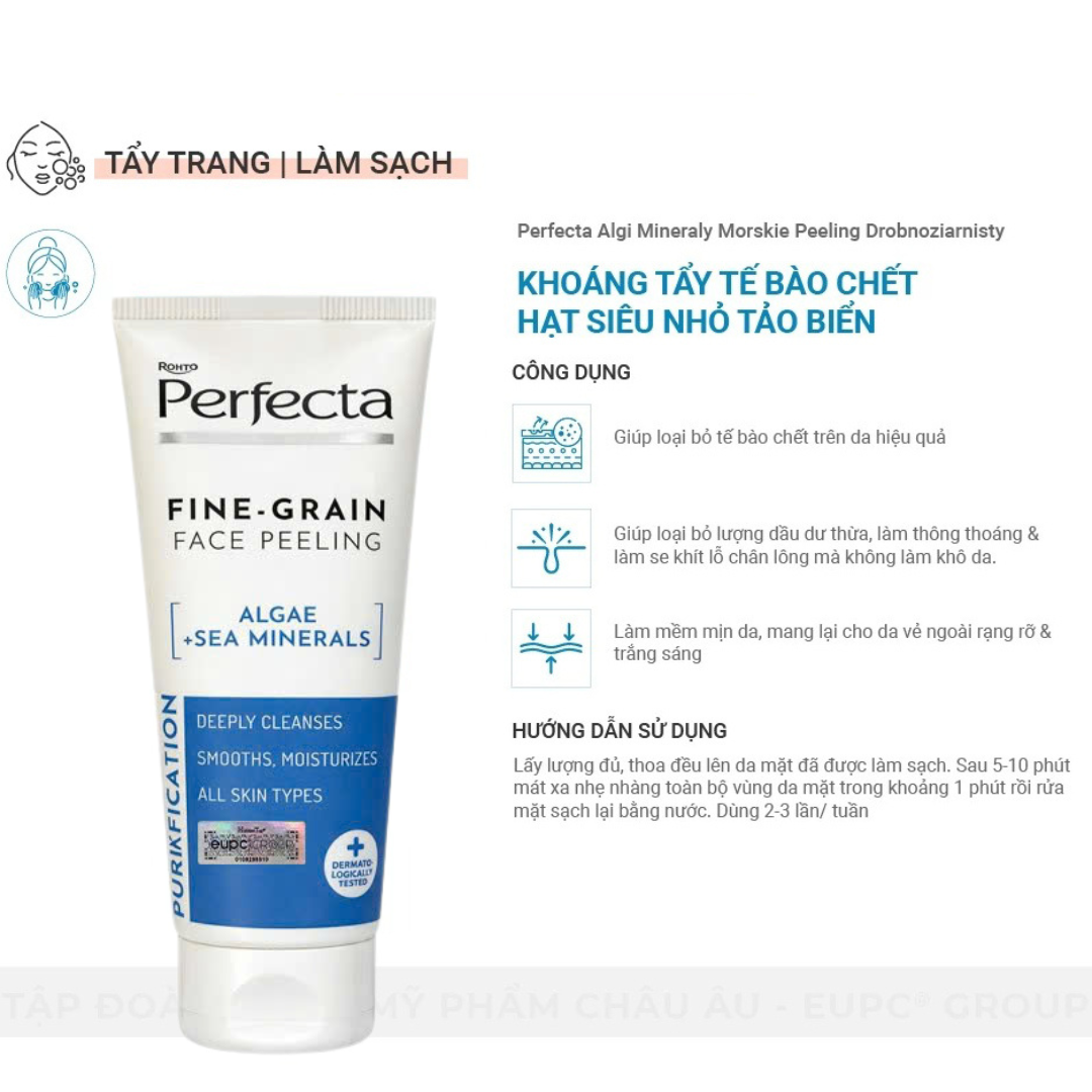 Tẩy Tế Bào Chết Tảo Biển Perfecta Algi Mineraly Morskie Peeling Drobnoziarnisty 75ml 3