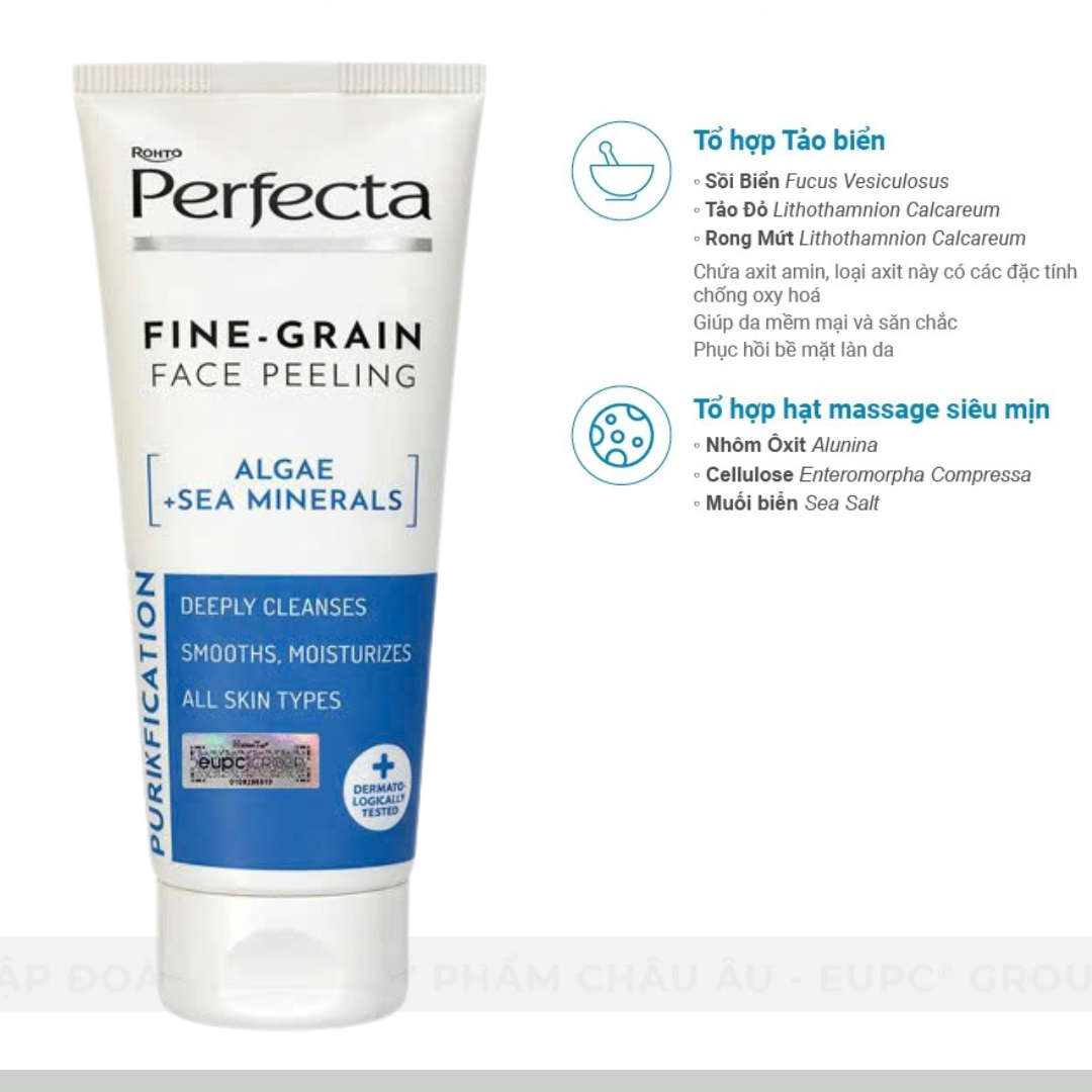 Tẩy Tế Bào Chết Tảo Biển Perfecta Algi Mineraly Morskie Peeling Drobnoziarnisty 75ml 4