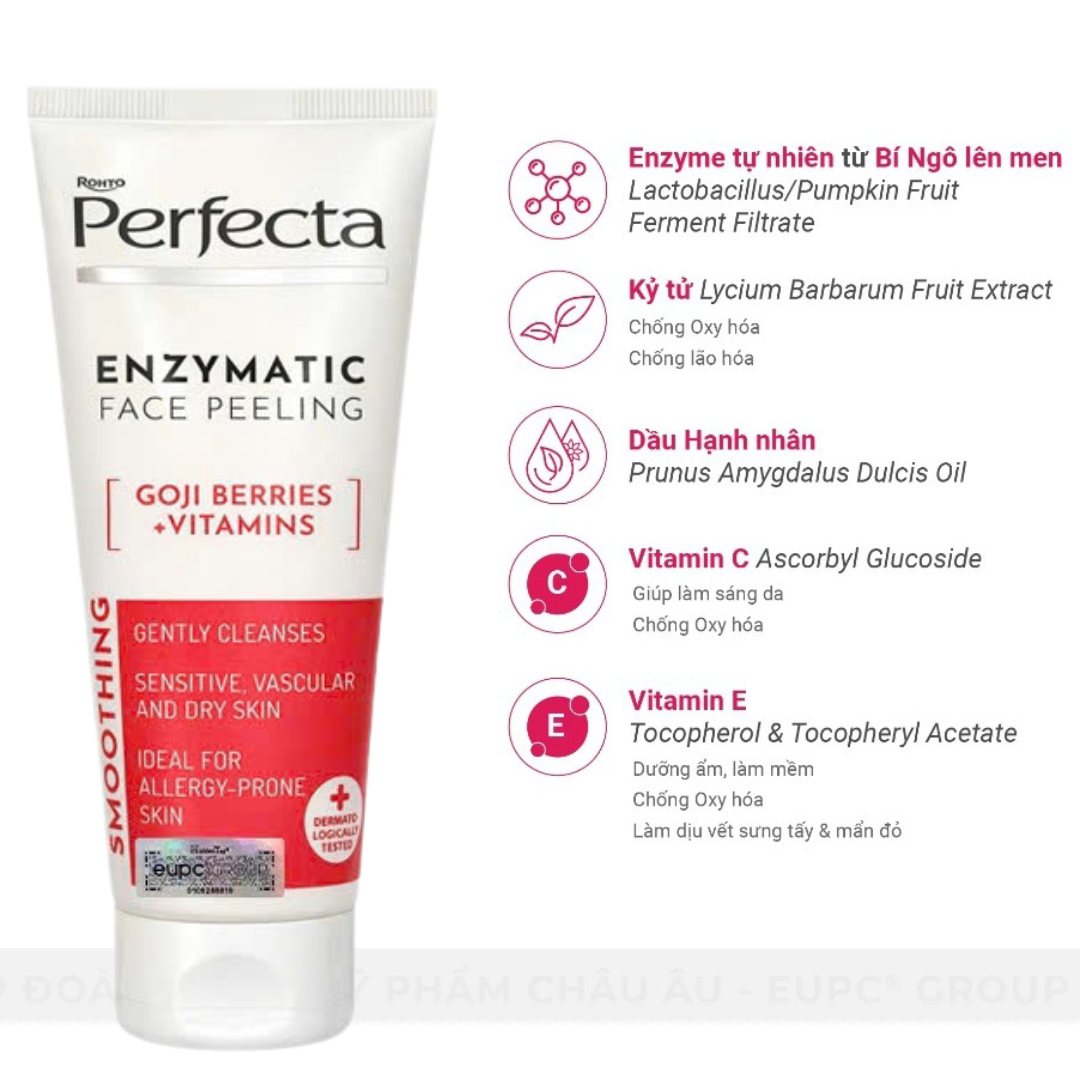 Enzyme Tẩy Tế Bào Chết Kỷ Tử Perfecta Jagody Goji Witaminy Peeling Enzymatyczny 75ml 4