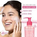  Sữa Rửa Mặt Tạo Bọt Cho Da Nhạy Cảm Bioderma Sensibio Gel Moussant Gel (Hồng) 