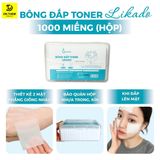  Bông Đắp Toner Likado Lotion Mask Chất Liệu Cotton Mềm 300 Miếng Kéo Dãn/ 1000 Miếng (Hộp) 