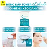  Bông Đắp Toner Likado Lotion Mask Chất Liệu Cotton Mềm 300 Miếng Kéo Dãn/ 1000 Miếng (Hộp) 