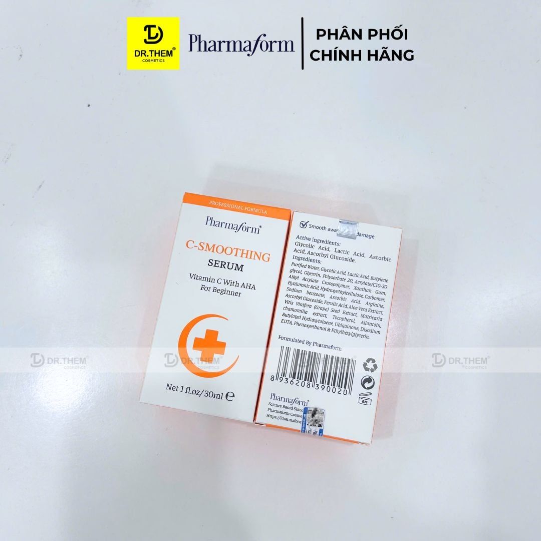  Tinh Chất Làm Sáng Và Trẻ Hóa Da Chống Lão Hóa Pharmaform C-Smoothing Serum 30ml 