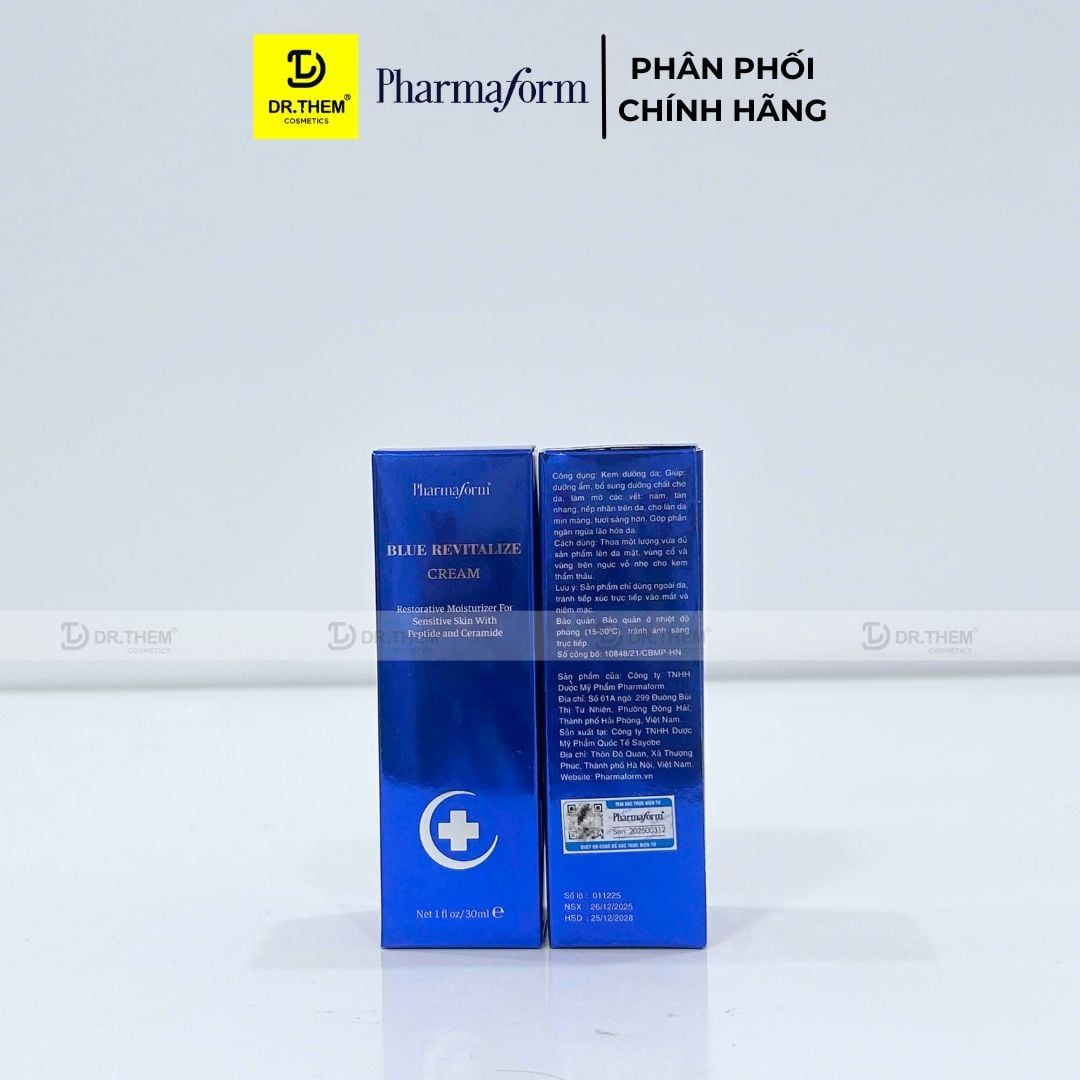  Kem Dưỡng Ẩm Phục Hồi Chống Lão Hóa Và Ánh Sáng Xanh Cho Da Pharmaform Blue Revitalize 30ml 