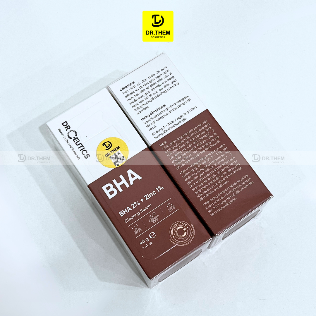  DrCeutics Serum BHA 2% + ZinC 1% Giảm Sưng Mụn 40ml và 100ml 