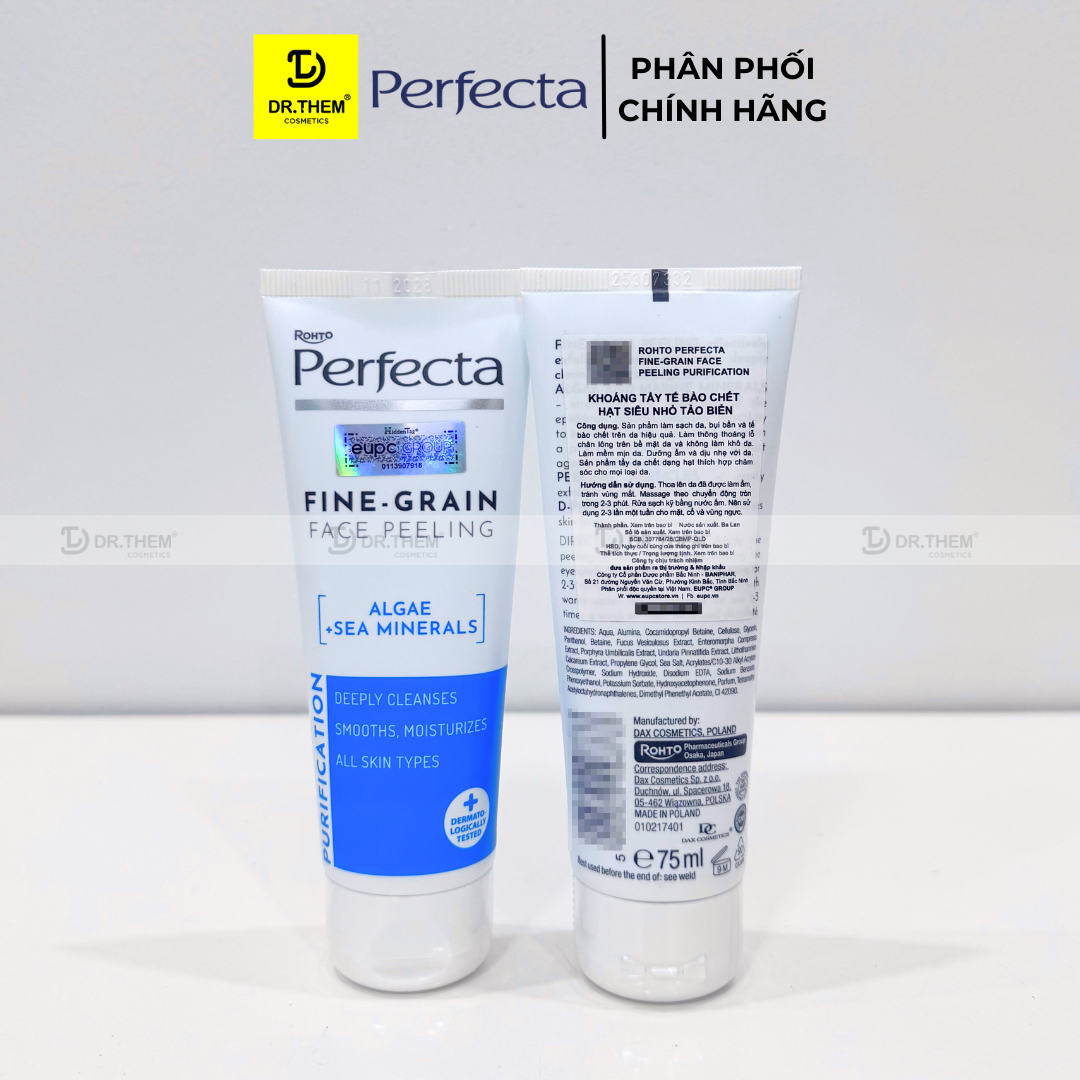  Tẩy Tế Bào Chết Tảo Biển Perfecta Algi Mineraly Morskie Peeling Drobnoziarnisty 75ml 