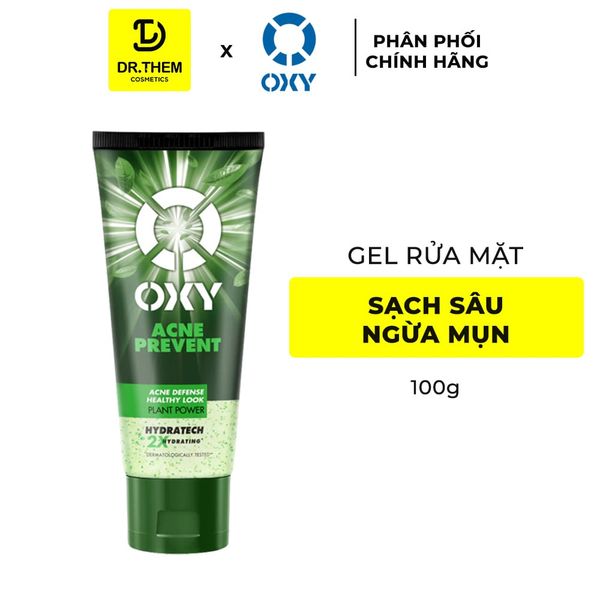 Gel Rửa Mặt OXY Acne Prevent 100g – Ngừa Mụn, Da Sáng Khỏe