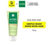  Sữa Rửa Mặt Acnes Gentle Wash 100g - Gel Rửa Mặt Dịu Nhẹ Ngăn Ngừa Mụn Cho Da Khô, Da Nhạy Cảm, PHA 