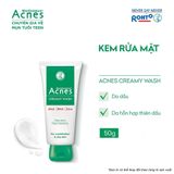  Sữa Rửa Mặt Acnes Creamy Wash 50g/100g - Ngăn Ngừa Mụn, Sạch Sâu AHA BHA Cho Da Dầu Mụn, Lỗ Chân Lông To 