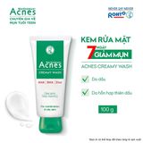  Sữa Rửa Mặt Acnes Creamy Wash 50g/100g - Ngăn Ngừa Mụn, Sạch Sâu AHA BHA Cho Da Dầu Mụn, Lỗ Chân Lông To 