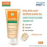  Sữa Rửa Mặt Acnes Vitamin Cleanser 100g - Kem Rửa Mặt Làm Sáng Da, Mờ Sẹo Thâm, Phục Hồi Da Sau Mụn 
