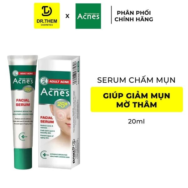 Serum Chấm Mụn Acnes 25+ Facial Serum 20ml - Tinh Chất Cho Da Mụn Tuổi Trưởng Thành, Giảm Mụn, Mờ Thâm