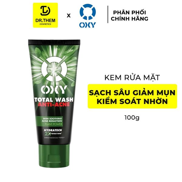 Kem Rửa Mặt OXY Total Wash Anti-Acne 100g – Dịu Da, Giảm Mụn