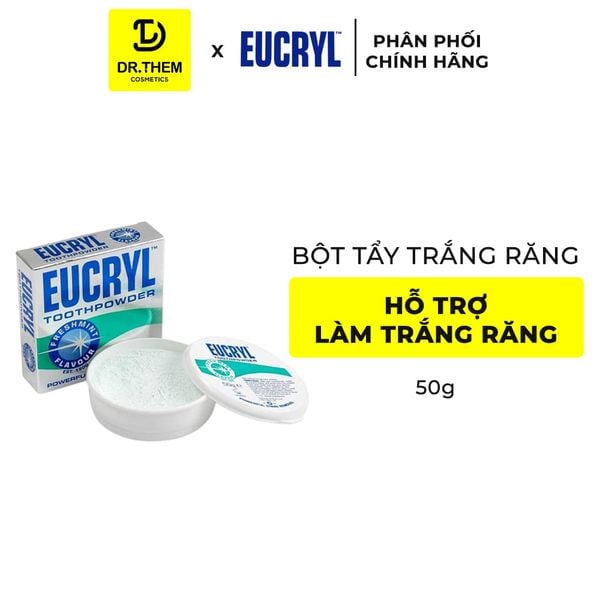 Bột Làm Trắng Răng Eucryl Tooth Powder Freshmint Hương Bạc Hà 50g
