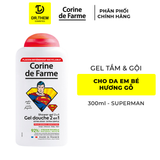  Gel Tắm Gội 2 In 1 Cho Bé Corine De Farme Superman 300ml – Hương Gỗ 