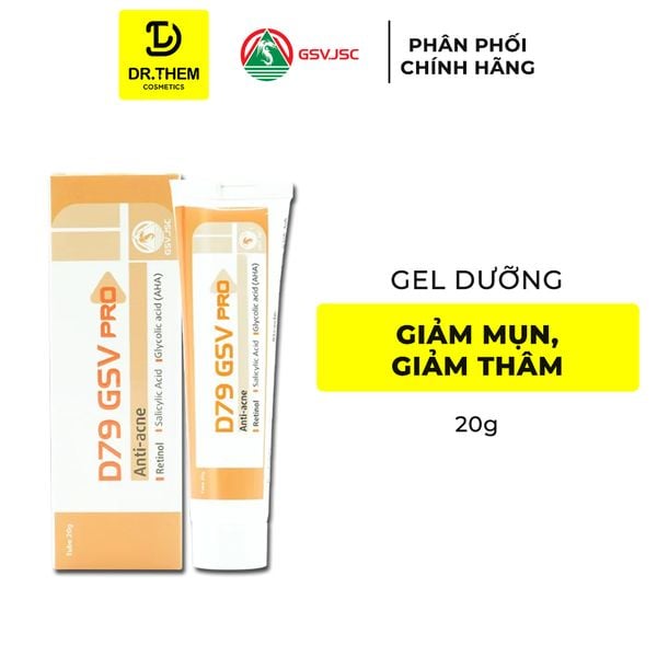 Gel Dưỡng D79 GSV Pro (Retinol) Giảm Mụn, Giảm Thâm, Trẻ Hóa Da 20g