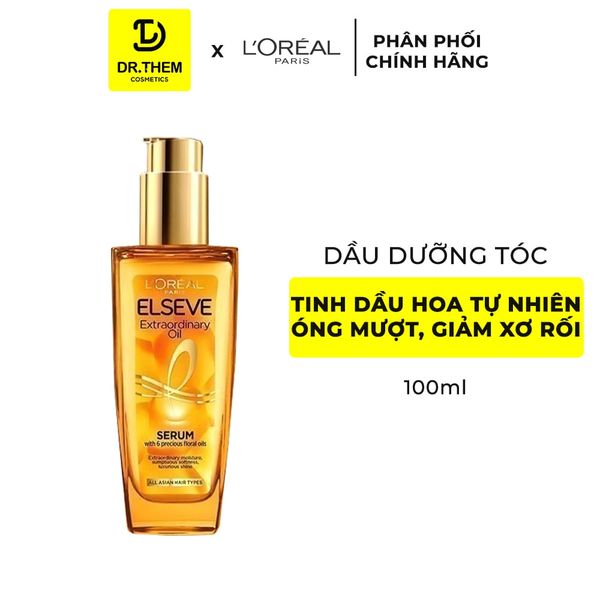Dầu Dưỡng Tóc L'Oreal Elseve Extraordinary Oil Serum With 6 Precious Floral Oil Tinh Dầu Hoa Tự Nhiên 100ml