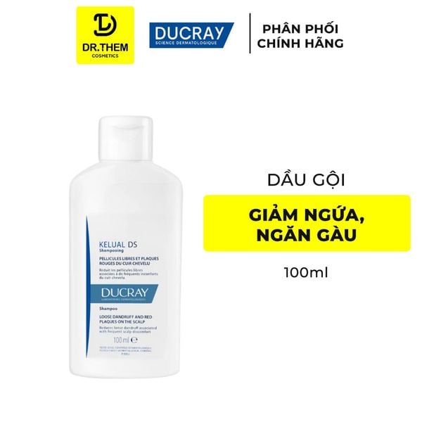 Dầu Gội Ducray Kelual DS Shampoo Giúp Sạch Gàu, Giảm Ngứa Da Đầu, Ngăn Gàu Tái Phát 100ml