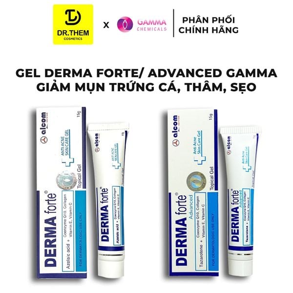 Gel Giảm Mụn Alcom Derma Forte Acne Skin Care Gel Bản Thường/ Bản Advanced 15g