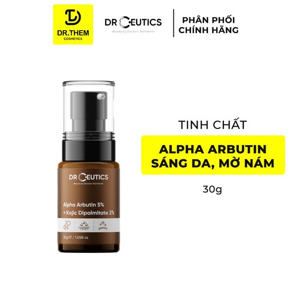 DrCeutics Tinh Chất Alpha Arbutin Làm Sáng Da Mờ Nám Alpha Arbutin 5% Và Kojic Dipalmitate 2%