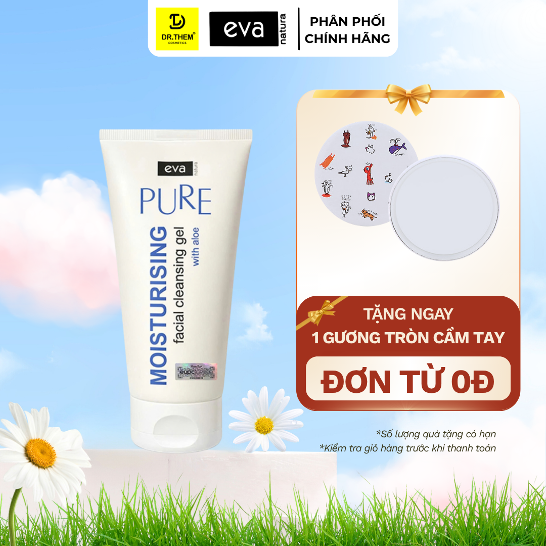 Sữa Rửa Mặt Dưỡng Ẩm Chiết Xuất Lô Hội Eva Natura Pure Moisturising Facial Cleansing Gel With Aloe Vera 150ml
