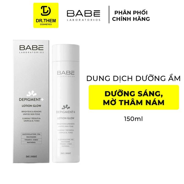 Lotion Dưỡng Sáng Và Làm Mờ Vết Thâm Nám BABE DEPIGMENT+ Lotion Glow Chai 150ml