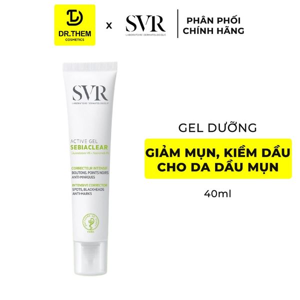 Gel Dưỡng SVR Sebiaclear Active Gel Giảm Mụn & Loại Bỏ Dầu Cho Da 40ml